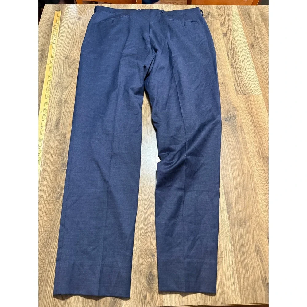 Awearness Kenneth Cole Pants Mens Size 38 Blue Dress Pants Flat Front Slim Fit